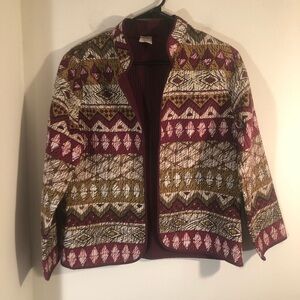 Alfred Dunner Womens Lightweight Patterned Blazer Size 6P